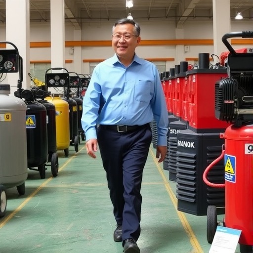 周德益秘书长参观考察明溪气动工具城
