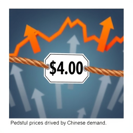 （纽约金属）COMEX铜上涨，中国利好提振期铜突破4美元关口