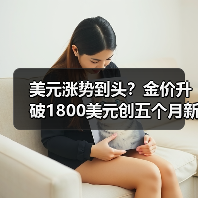 美元涨势到头?金价升破1800美元创五个月新高(图3) 美元涨势到头?金价升破1800美元创五个月新高(图3)