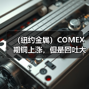 （纽约金属）COMEX期铜上涨，但是回吐大部分涨幅，基准合约收高0.6%