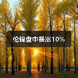 伦镍盘中暴涨10%