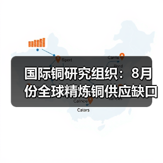 国际铜研究组织:8月份全球精炼铜供应缺口为1.8万吨(图3) 国际铜研究组织:8月份全球精炼铜供应缺口为1.8万吨(图3)