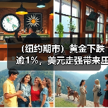 (纽约期市)黄金下跌逾1%,美元走强带来压力(图1) (纽约期市)黄金下跌逾1%,美元走强带来压力(图1)