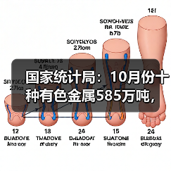 国家统计局:10月份十种有色金属585万吨,同比增长10.1%(图4) 国家统计局:10月份十种有色金属585万吨,同比增长10.1%(图4)