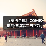 （纽约金属）COMEX期铜连续第二日下跌，基准合约收低0.4%（图3）