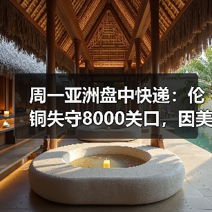 周一亚洲盘中快递：伦铜失守8000关口，因美元走强，疫情令人担忧