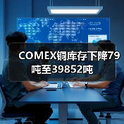 COMEX铜库存下降79吨至39852吨（图3）