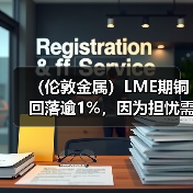 (伦敦金属)LME期铜回落逾1%,因为担忧需求前景(图1) (伦敦金属)LME期铜回落逾1%,因为担忧需求前景(图1)