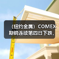 (纽约金属)COMEX期铜连续第四日下跌,基准合约收低1.3%(图3) (纽约金属)COMEX期铜连续第四日下跌,基准合约收低1.3%(图3)
