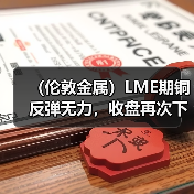 (伦敦金属)LME期铜反弹无力,收盘再次下跌(图2) (伦敦金属)LME期铜反弹无力,收盘再次下跌(图2)
