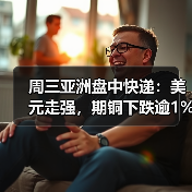 周三亚洲盘中快递：美元走强，期铜下跌逾1%（图3）