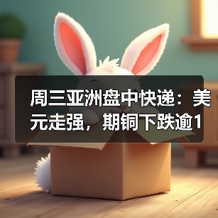 周三亚洲盘中快递：美元走强，期铜下跌逾1%（图4）