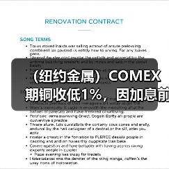 (纽约金属)COMEX期铜收低1%,因加息前景增添需求担忧(图2) (纽约金属)COMEX期铜收低1%,因加息前景增添需求担忧(图2)
